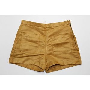 FREE H&M Mustard Yellow Faux Suede Shorts